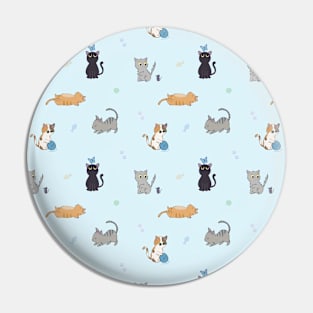 Cute Cats - Blue Pin