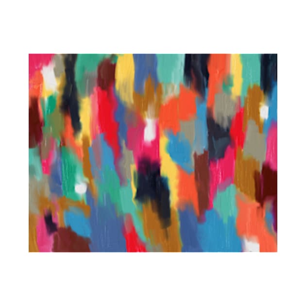 Color blast abstract oil painting by Doodle Intent