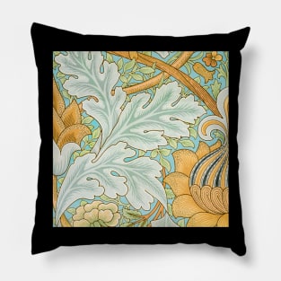 old vintage painting flower leaf pattern Pillow