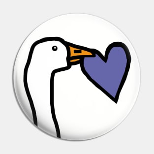 Gaming Goose Portrait Stealing Very Peri Periwinkle Valentines Day Heart Pin