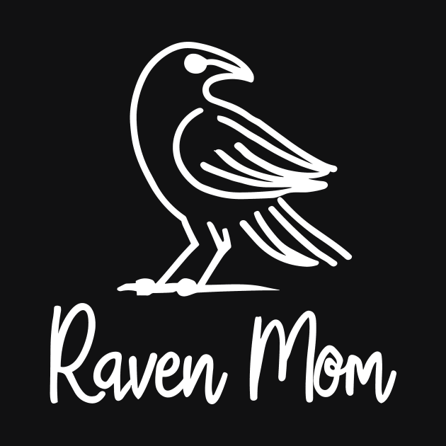 Raven Mom white line art by ravensart