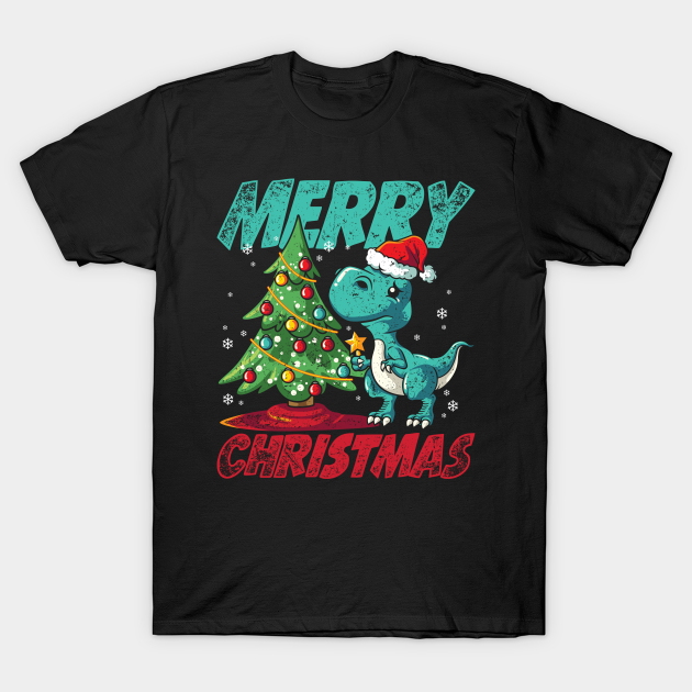 Discover Xmas T-rex Dinosaur Merry Christmas - Christmas - T-Shirt