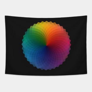 Rainbow Spectrum Rosettes Tapestry