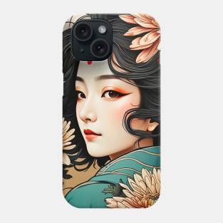 Chrysantemum girl Phone Case