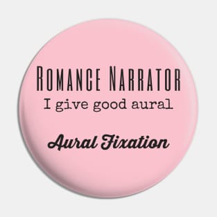 Romance Narrator-Black Writing Pin