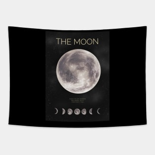 The Moon with its lunar phases Tapestry