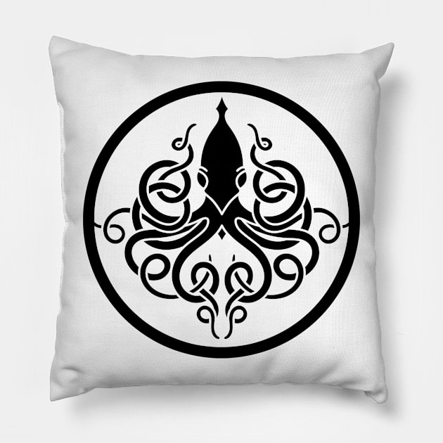 The Octopus (Darkness of Diggory Finch) Pillow by chrisphilbrook