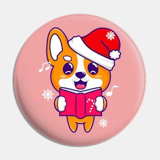 Corgi Christmas Carols Pin