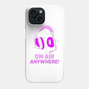 Live streamer on air Phone Case