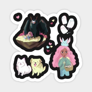 Cute sticker pack (get in medium or large) Magnet