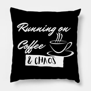 Lispe Funny Running on Coffee & Chaos Pillow