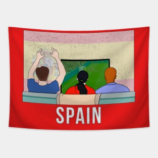 Spain Fans Tapestry