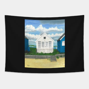 The white beach hut Tapestry