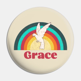 Grace - Vintage Faded Style Pin