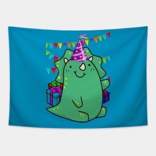 BIRTHDAY CUTE GREEN TRICERAPTOPS Tapestry