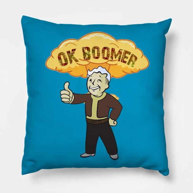 Ok Boomer Atomic Edition Pillow by OtakuPapercraft