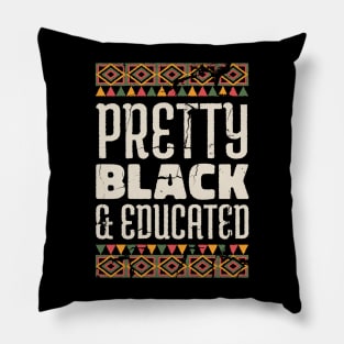 pretty black and educated Pillow