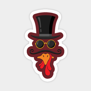 Hilarious Turkey Face clown , Perfect for Thanksgiving & Christmas Magnet