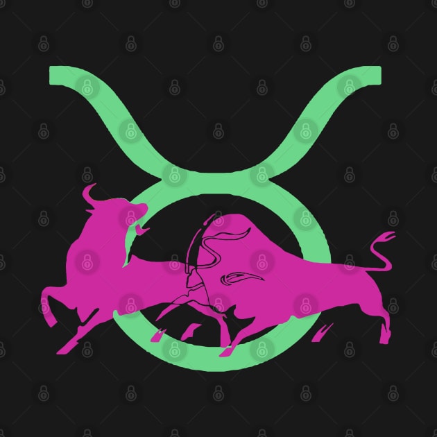 Taurean Bull Icon Glyph Of  Head and Horns by taiche