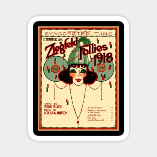 Ziegfeld Follies Vintage 1918 Entertainment Advertising Print Magnet