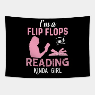 I'm A Flip Flops And Reading Kinda Girl Tapestry