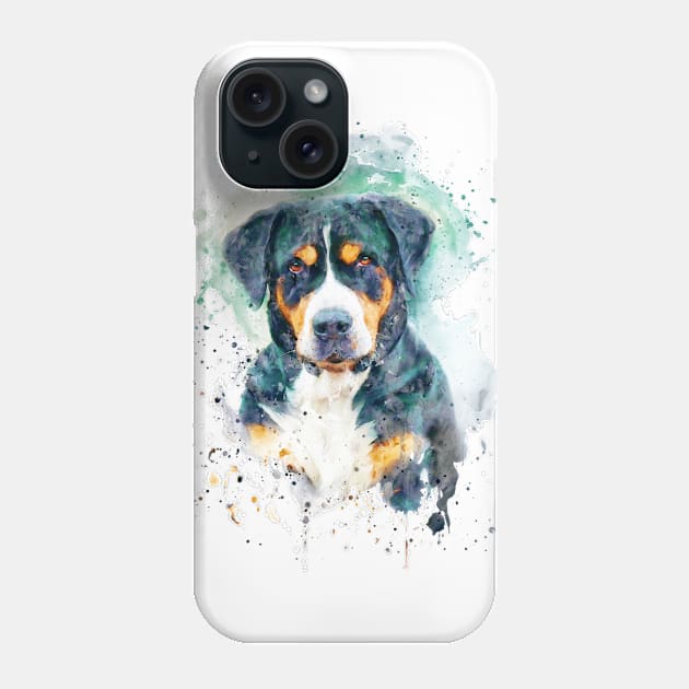 Bernese Mountain Dog Phone Case by Marian Voicu