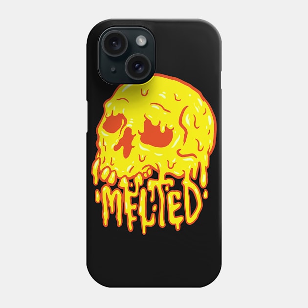 Melted Skull Phone Case by zoer project