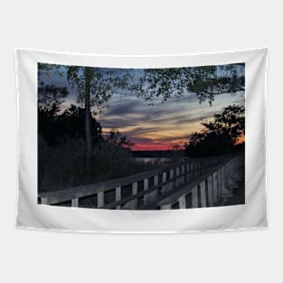 Sundown At The River Tapestry