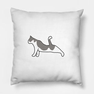 White and gray cat Pillow