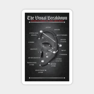 Grunge Ear Piercing Chart Magnet