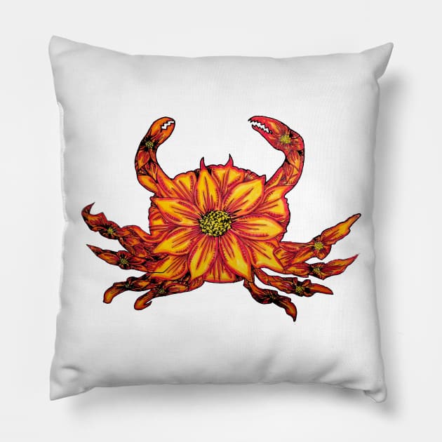 Flower Crab Pillow by nsvt