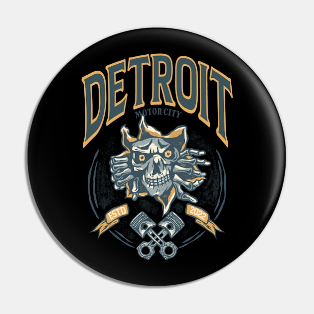 Detroit Pin by Myspacework