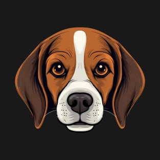 Beagle Face Cute Cartoon Puppy Lover T-Shirt