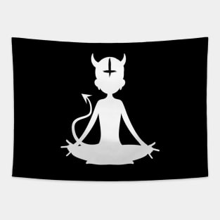 Satanic Yoga | White Yogi | Wear Satan Tapestry