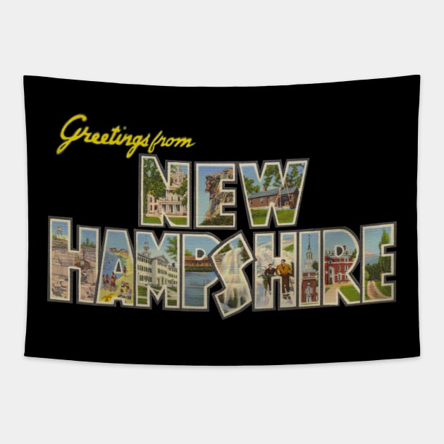 Greetings from New Hampshire Tapestry by reapolo