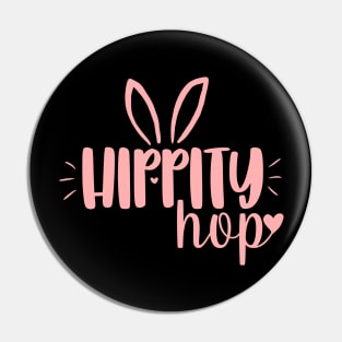 Hippity Hop cute easter day simple text design Pin