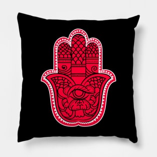 Hamsa Hand amulet. Hand of Fatima Pillow