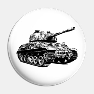 Tank Vintage // Pencil Sketch Pin