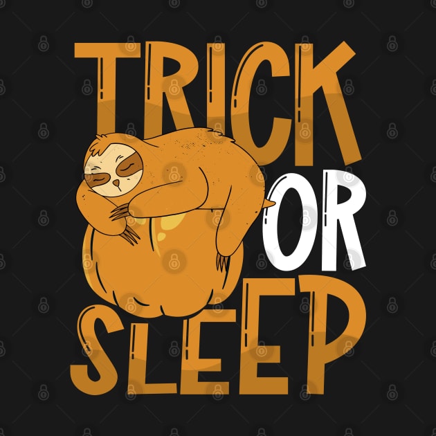 Halloween Sloth Pumpkin Trick or Sleep by aneisha