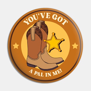 Western Boots Sheriff  Pal Cowboy Boots Pin