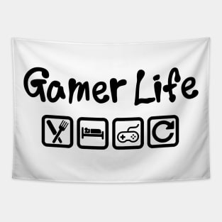 GAMER LIFE - EAT SLEEP GAME REPEAT Tapestry