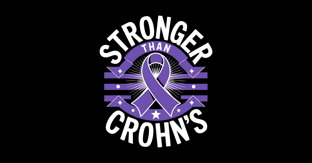 Crohn's Disease Awareness Gift Purple Ribbon - Crohns Disease - Sticker ...