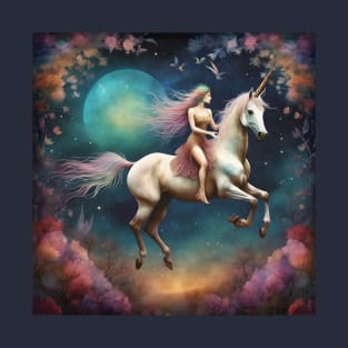 Riding a Magical Leaping Unicorn T-Shirt