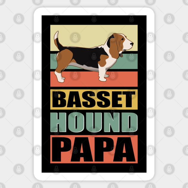 Basset Hound Dad Dog Father Cute Pet Animal Gift Sticker