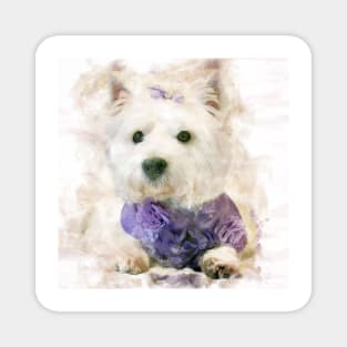 Watercolour westie Magnet