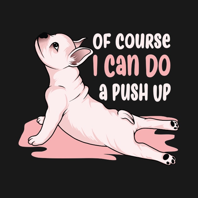 Funny frug dog doing push ups by Charith