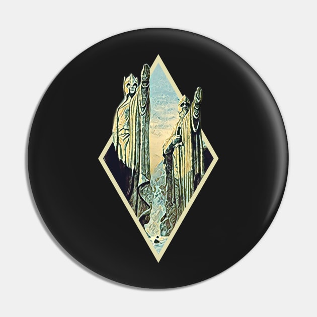 Kings by the River - Digital Art - Diamond Frame - Black - Fantasy Pin by Fenay-Designs