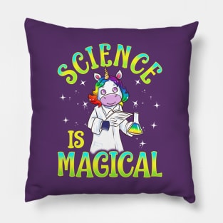 Science Is Magical Unicorn Pillow