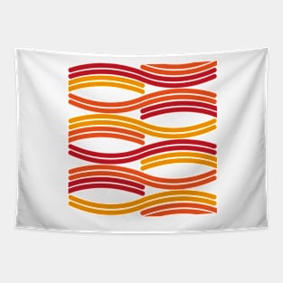 Pattern with red, orange and yellow ribbons Tapestry