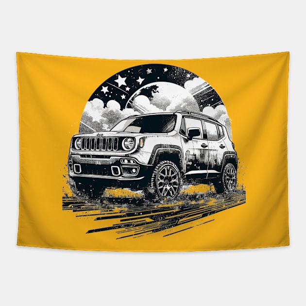 Jeep Renegade Tapestry by Vehicles-Art